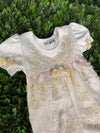 Bebe Gabrielle Girls’ Lace Rossette Changing Romper 3862-2