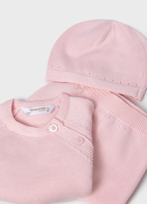 Mayoral Baby Girls’ Pink Knit Three Piece Outfit 9981