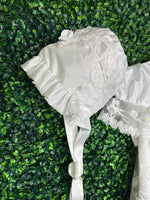 Macis Design Contrast Flower Christening Gown & Accessories CH258
