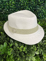 Dolce Bambini Boys' 6 Piece White and Sage Suit Hat Set