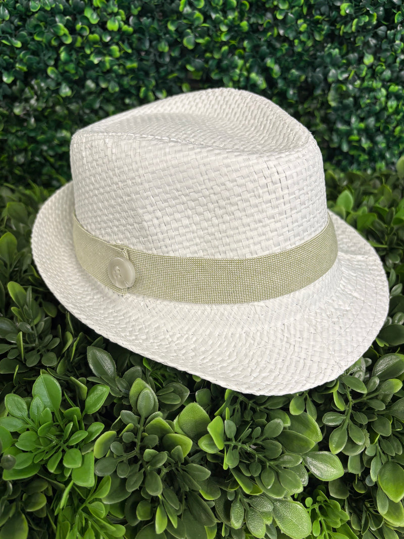 Dolce Bambini Boys' 6 Piece White and Sage Suit Hat Set
