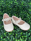 Girls MaryJane with Rhinstone Flower Strap S125