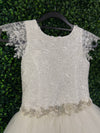 Nan & Jan Tiered Lace Long Communion Gown - Nola
