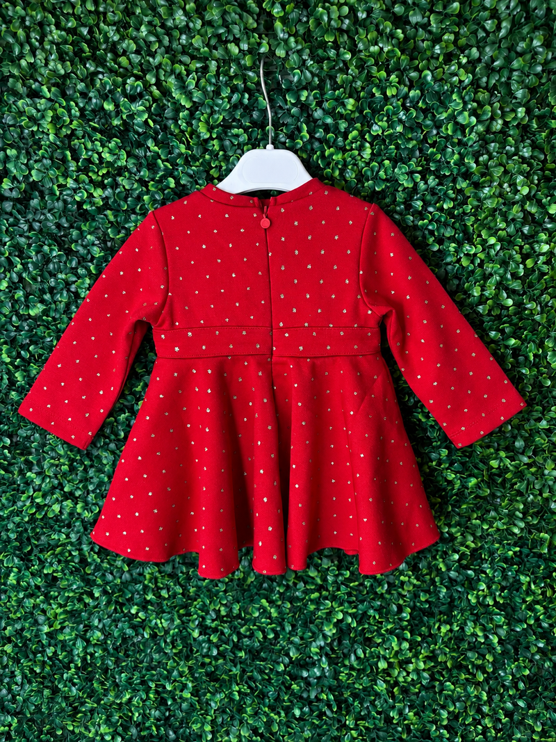 mayoral holiday dress Girls' Scarlet & Gold Belted 2947 – Sara's Children's Boutique Yellow Homecoming dress