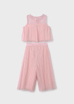 Abel & Lula Girl Set Of Pleated Tulle Pants And Top 5274
