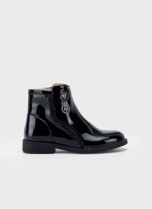 Mayoral Girls' Black Patent Leather Ankle Boot 46562