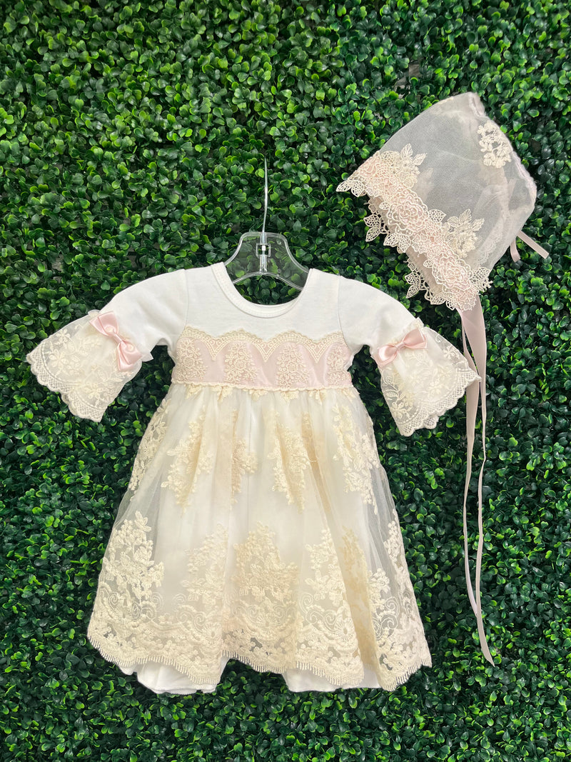 Bebe Gabrielle Girls’ Lace Changing Outfit 3857-4
