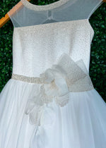 Michelina Bimbi Made in Italy Communion Dress with Shimmer Detail J3800