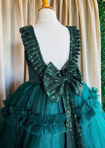 Tha Designs Emerald Green Sequined Gown