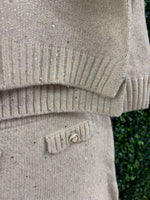Abel & Lula Girls’ Glitter Mock Neck Two Piece Sweater Set 5543