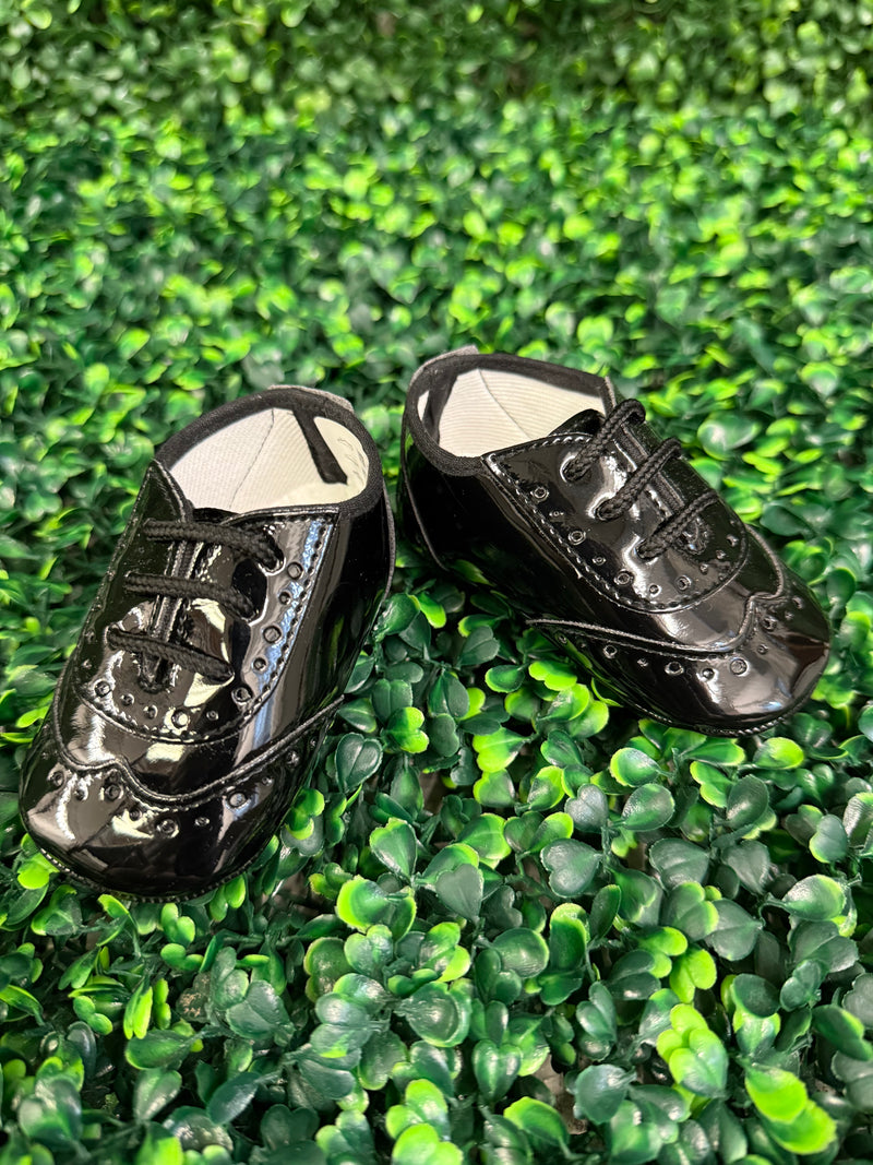 Made in Italy Boys Pantent Wingtip Tuxedo Shoes