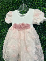 Bebe Gabrielle Girls’  Pink Rossete Lace Changing Outfit 3846-2