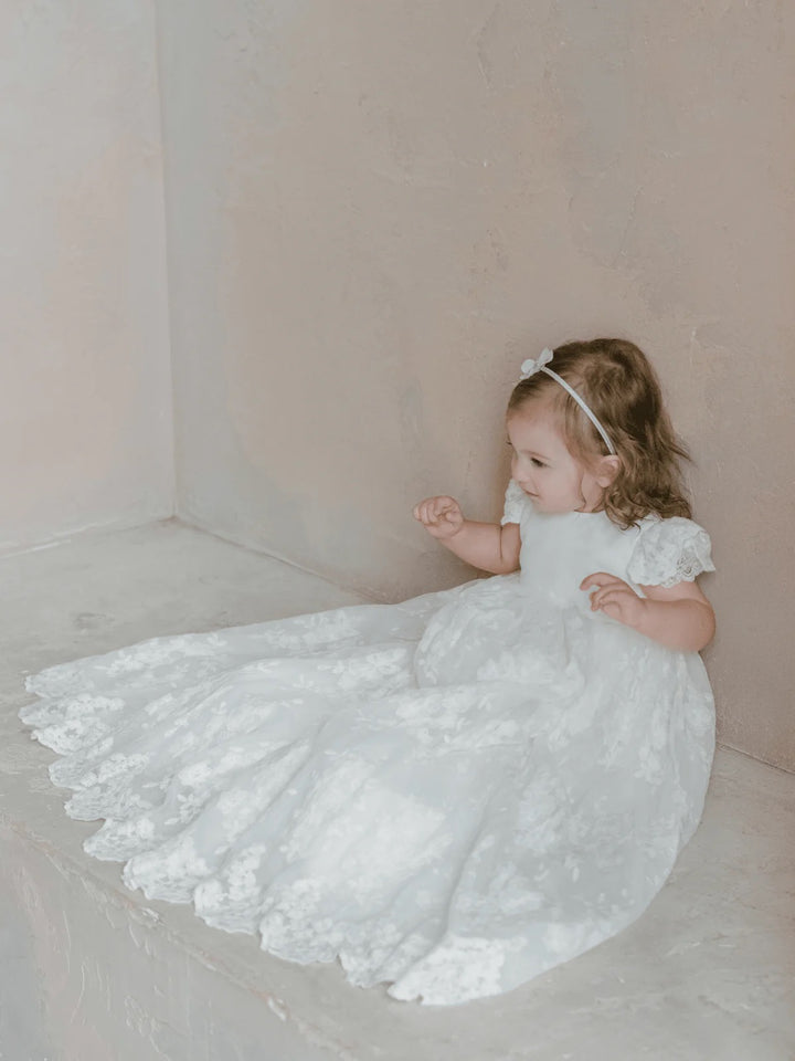 strapless open back dress Christening Gown Made From Wedding Dress main image 0