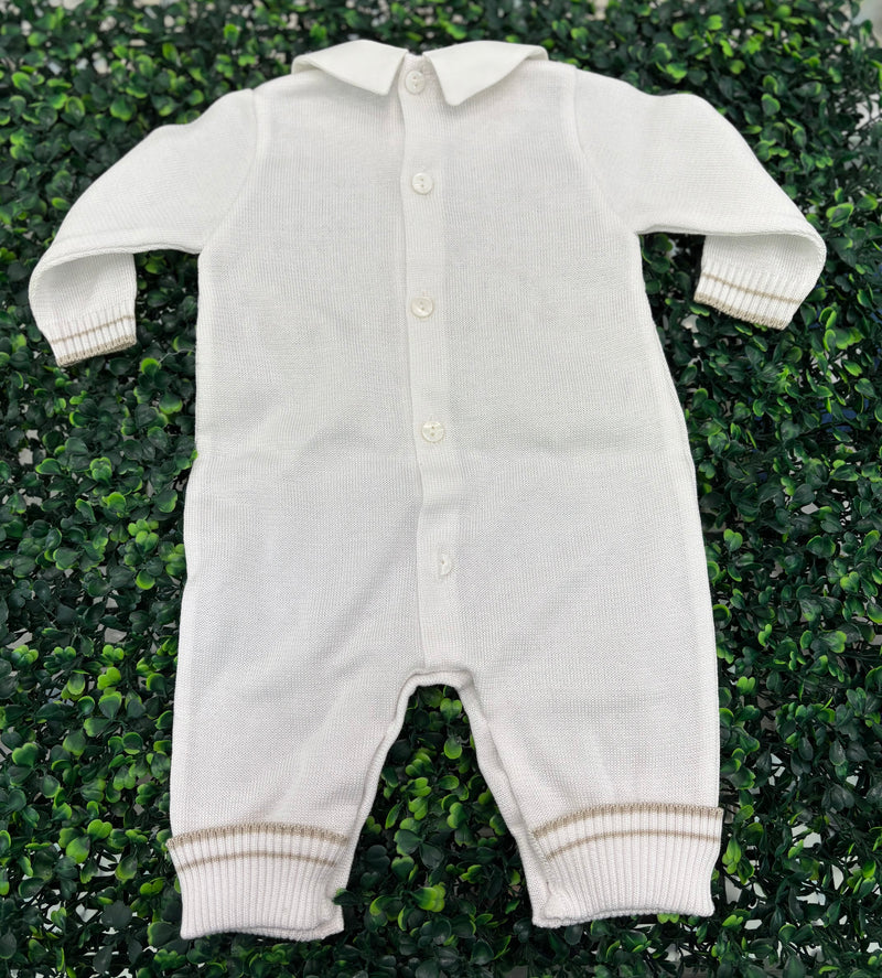 Sara’s Favorite! Made in Italy!  Bimbalo Boys' Taupe/White 4Pc Set