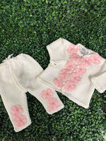 Girls’ Cotton Knit Cherry Blossom Set