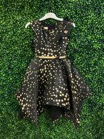 Beggi Girls' Black and Gold Special Ocassion Party Dress 3842