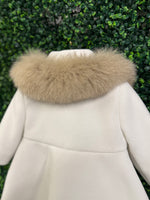Bimbalò Girls’ Fur Trim Peacoat