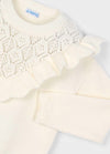 Mayoral Girls’ Knit Sweater and Faux Leather Wide Leg Pants Set 4304
