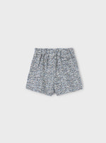 Mayoral Girls’ Fuzzy Knit Navy Sweater and Tweed Bow Shorts Set 4307