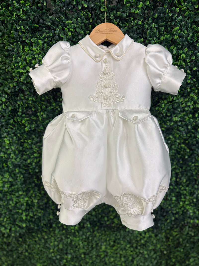 Piccolo Bacio Boys' Regal Lace Massimo Romper
