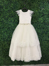 Nan & Jan Tiered Lace Long Communion Gown - Nola
