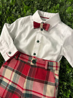 Abel & Lula Boys’ Button up and Tartan Knicker Three Piece Set 5706