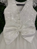 Nan & Jan Lace Communion Dress with beaded Flower - Eloise