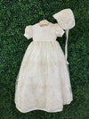 Piccolo Bacio Girls' Raw Silk and Lace Baptism Gown Katrina