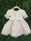 Macis Design Girls’ Taffeta and Lace Christening Dress CH1294