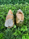 Nina Girls’ Metallic Flat with Rhinestone Rosette - Izzy