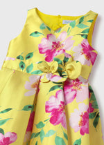 Abel & Lula Girls’ Floral Mikado Print Dress 5057
