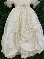 Piccolo Bacio Girls' Silk Embroidered Baptism Dress Virginia