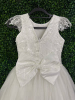 Nan & Jan Lace Communion Dress with beaded Flower - Eloise
