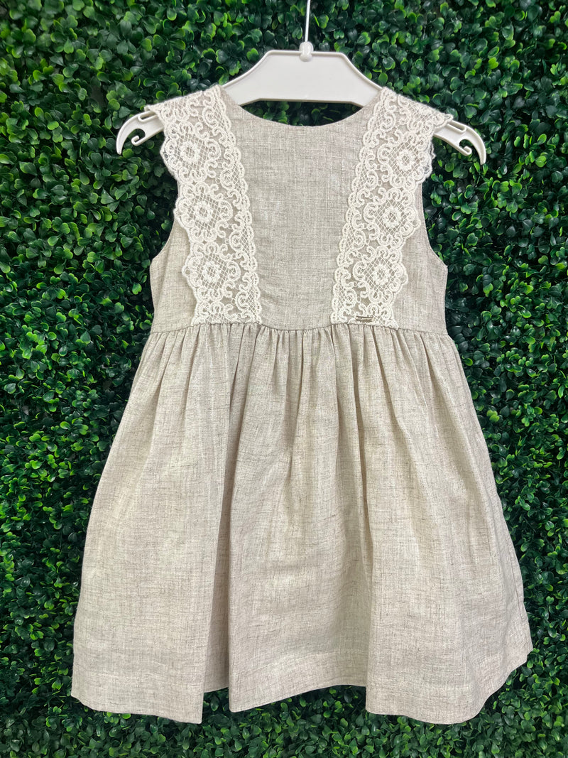 Mayoral Girls' Linen and Lace Dress 3910 Sara's Children's Boutique Mayoral Girls' Linen and Lace Dress 3910 Sara's Children's Boutique