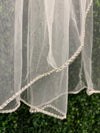 Piccolo Bacio Rhinestone Edge Couture Tulle Veil