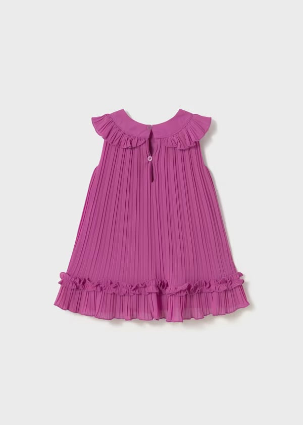 mayoral pink dress Mayoral Girls Pink Shimmery Linen Dress