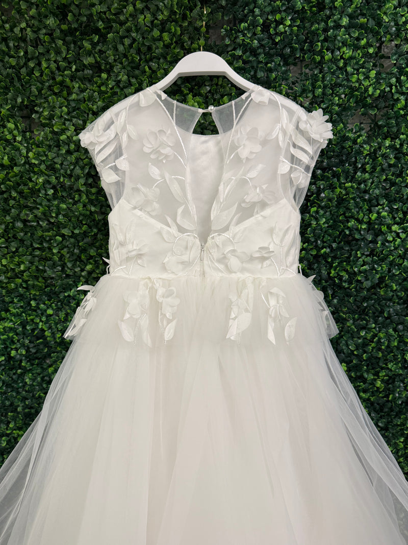 Teter Warm Cascading Petals Peplum Gown GS50
