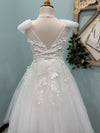 Michelina Bimbi Floral Embroidery Bow Shoulder Communion A-lineGown J4211