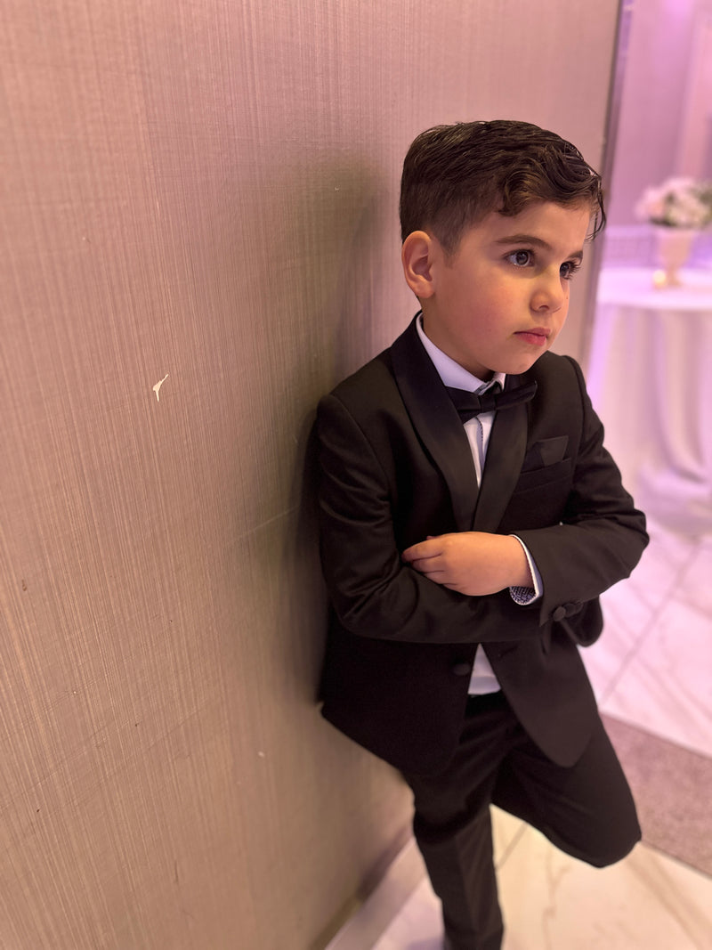 Leo & Zachary Boys' Black Tuxedo