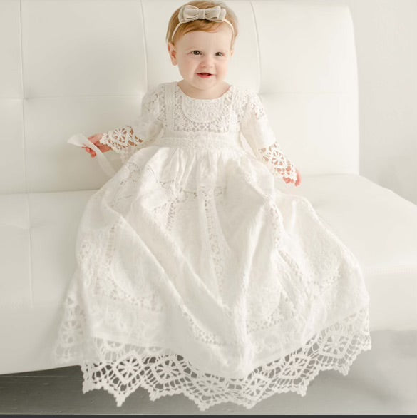 Baby Beau & Belle Girls Baptism All Lace Gown Adeline Baby Beau & Belle Girls Baptism All Lace Gown Adeline