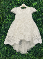 Pearl and Lace High Low Dress - X24320