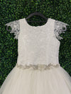 Nan & Jan Tiered Lace Long Communion Gown - Nola
