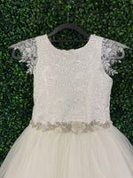 Nan & Jan Tiered Lace Long Communion Gown - Nola