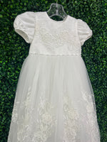 Princess Daliana Embroidered and Pearl Christening Gown Y2051U