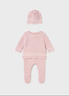 Mayoral Infant Girls’  Pink Cotton Knit Three Piece Outfit 2556