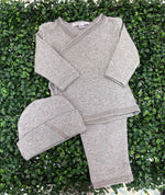 Sippy Baby Boys' Pima Cotton Grey 3pc Set