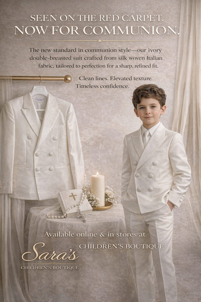 Michelina Bimbi Made In Italy Couture Double Breasted Boys Suit