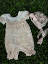 Bebe Gabrielle Girls’ Lace Changing Romper 3863-2