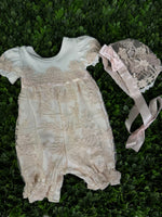 Bebe Gabrielle Girls’ Lace Changing Romper 3863-2
