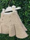 Bimbalò Girls' Gold Tweed Lady Jacket and Skirt 3 Piece Set